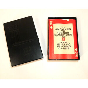 VTG KEM Plastic Playing Cards 1 Deck Athens Greek Mythology Green With Inserts